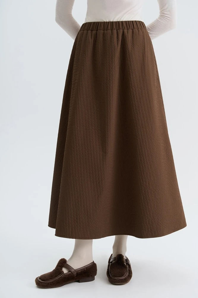 Юбка миди стеганая