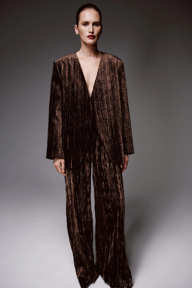 Жакет из жатого бархата