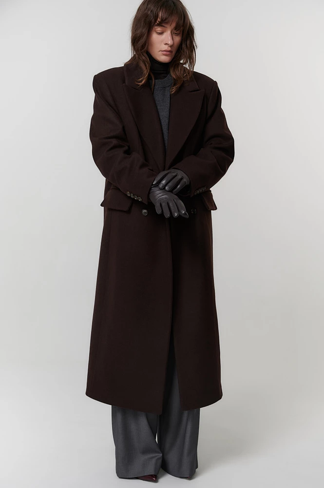 Пальто утепленное из итальянской шерсти