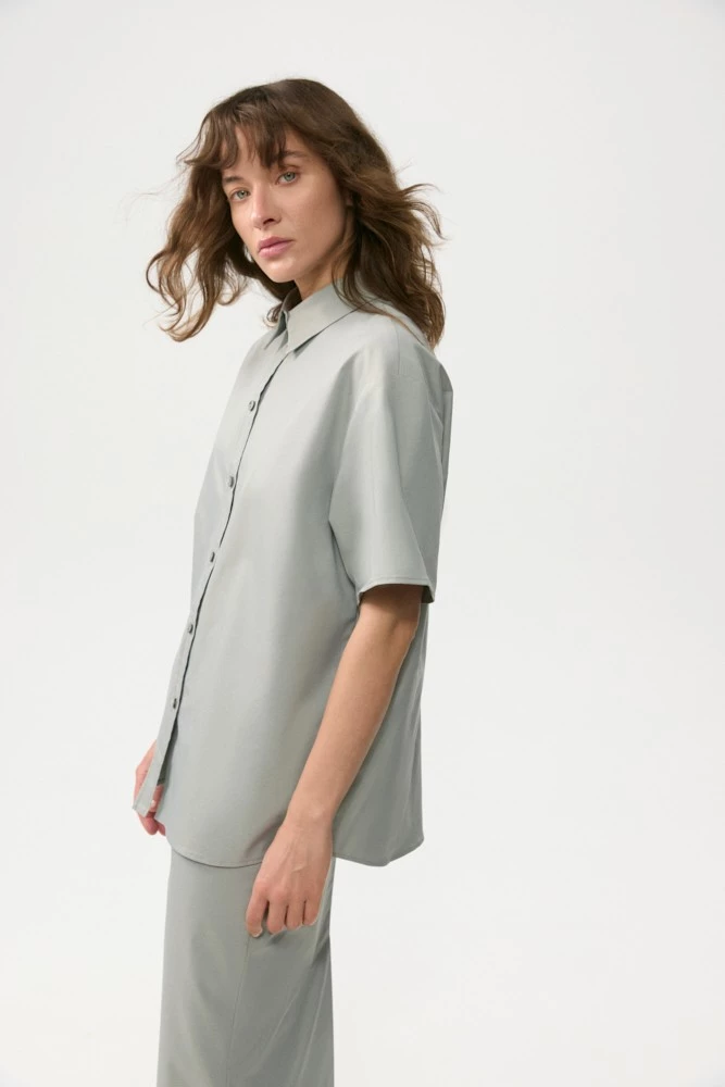 Рубашка с коротким рукавом из хлопка