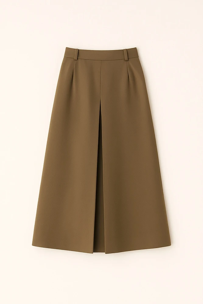 Юбка миди А-силуэта со складками