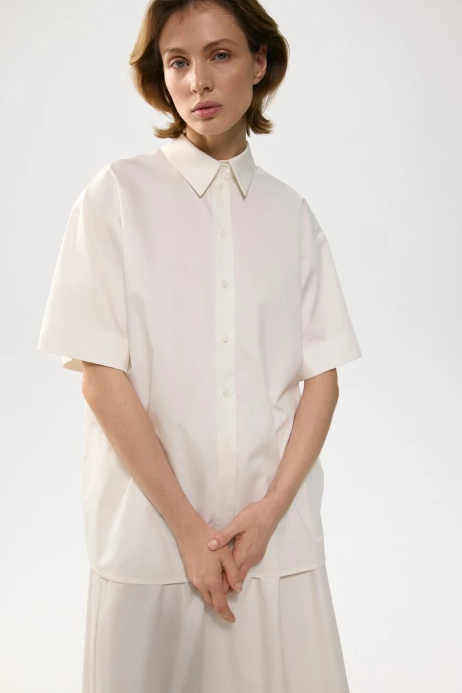 Рубашка с коротким рукавом из хлопка