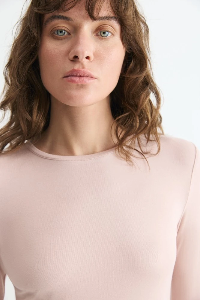 Лонгслив трикотажный из нежного хлопка