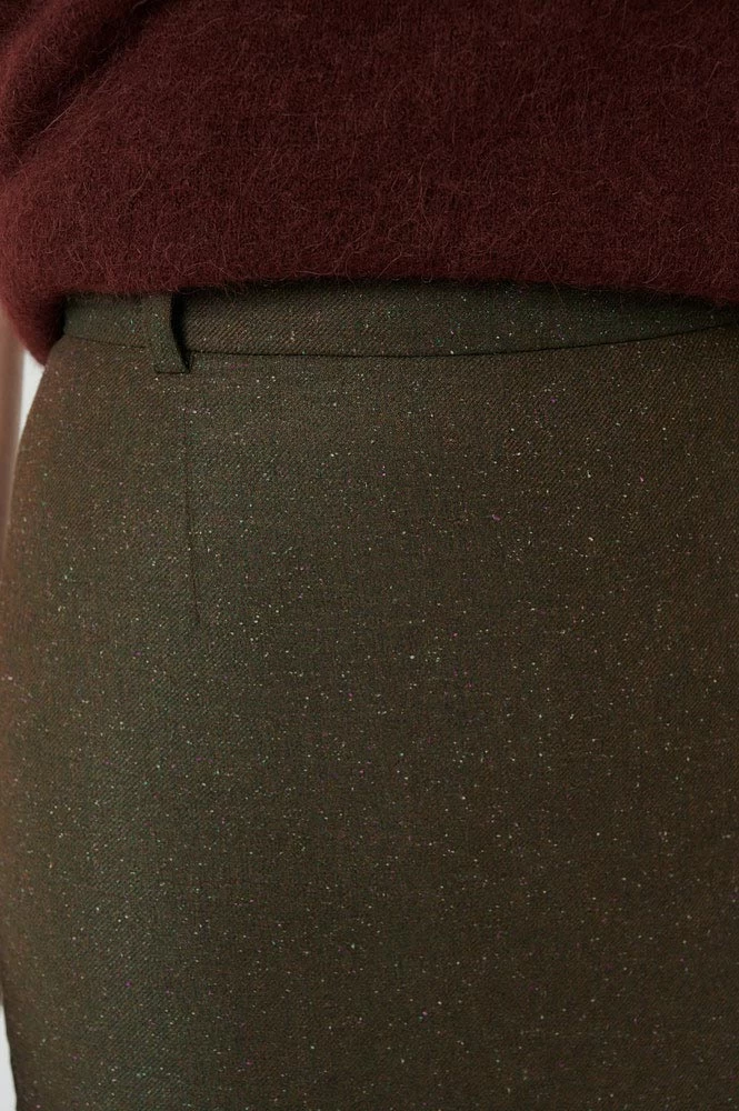 Юбка макси с шерстью и шёлком