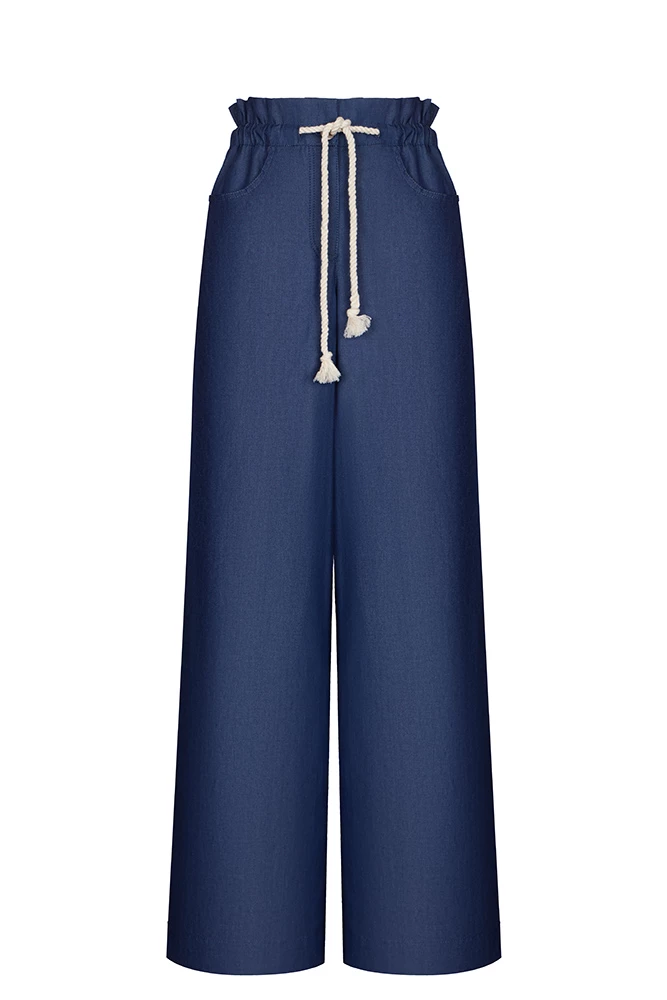 Джинсы широкие на кулиске