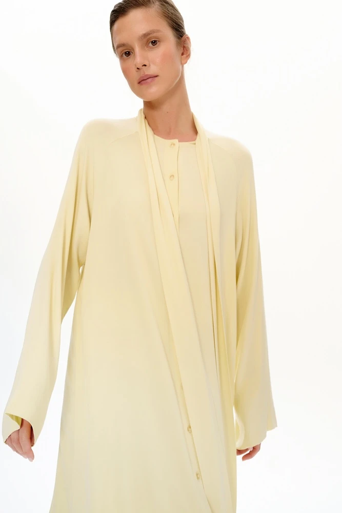 Платье миди с воротником аскот