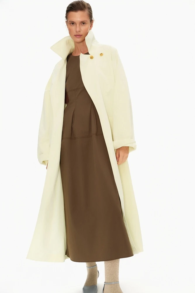 Платье макси архитектурного кроя из хлопка