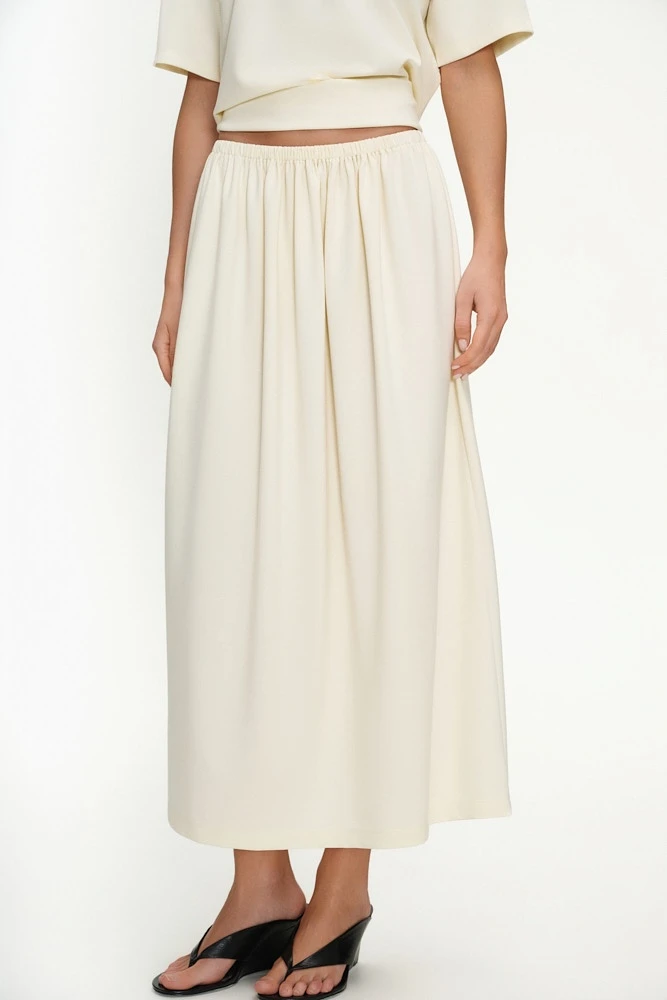 Юбка миди из трикотажа