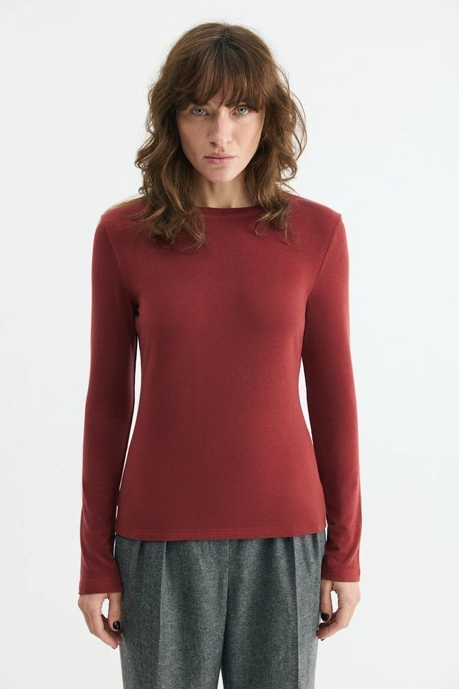 Лонгслив трикотажный с шерстью