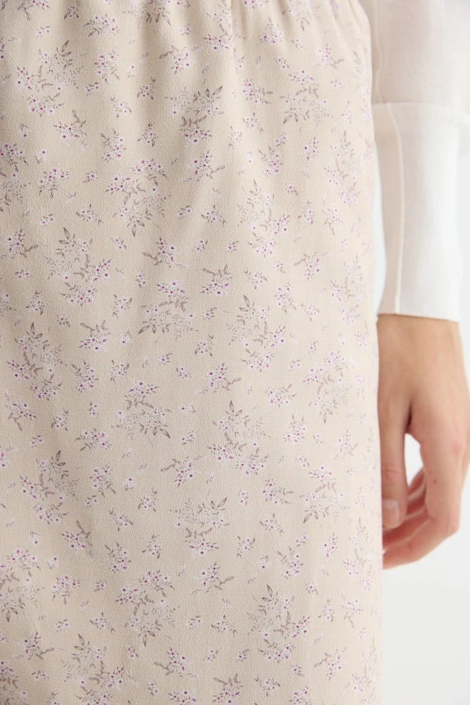 Юбка миди в бельевом стиле с цветочным принтом