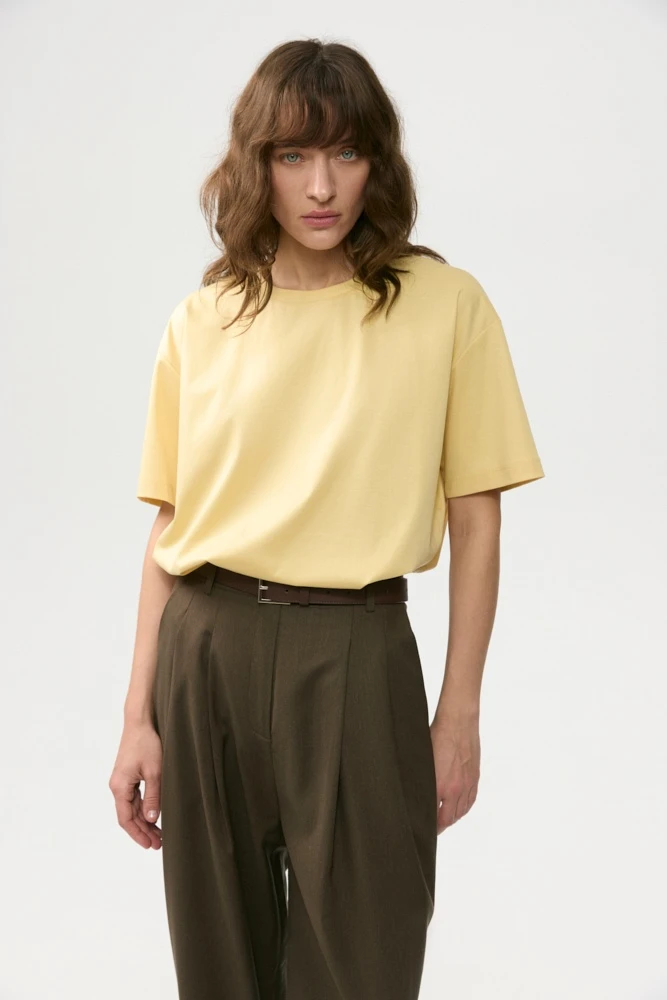 Футболка оверсайз с шёлком