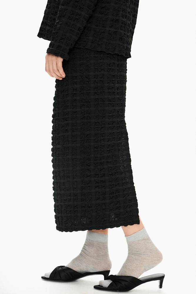Юбка миди из фактурной ткани