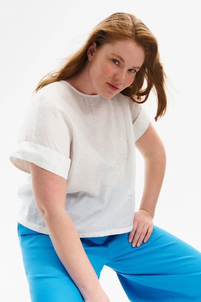 Блуза из фактурной ткани 