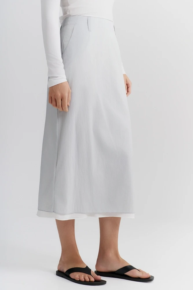 Юбка миди двойная