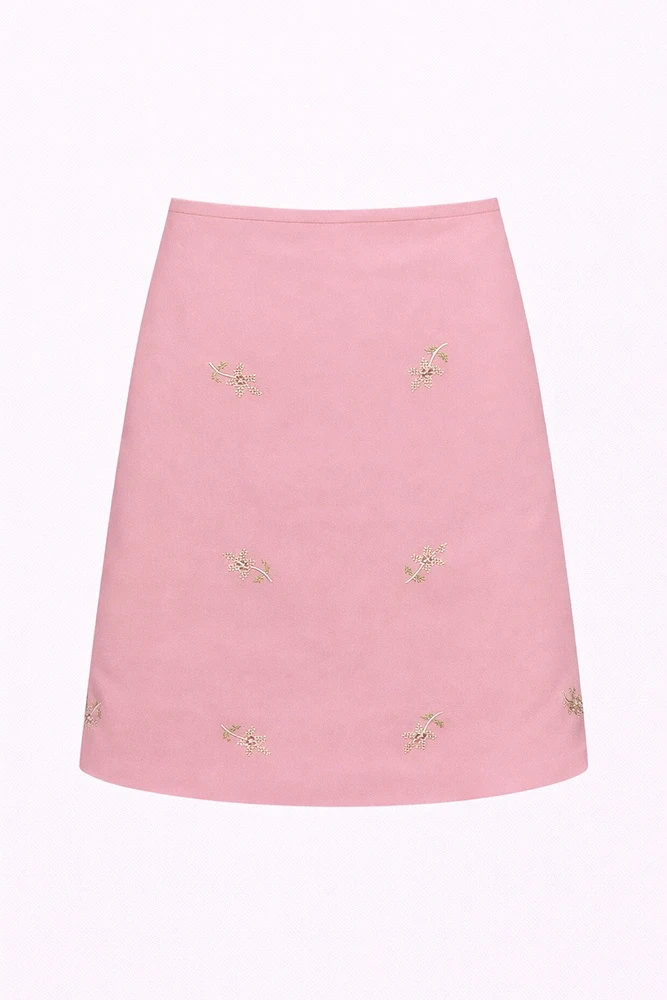 Юбка А-силуэта с вышивкой