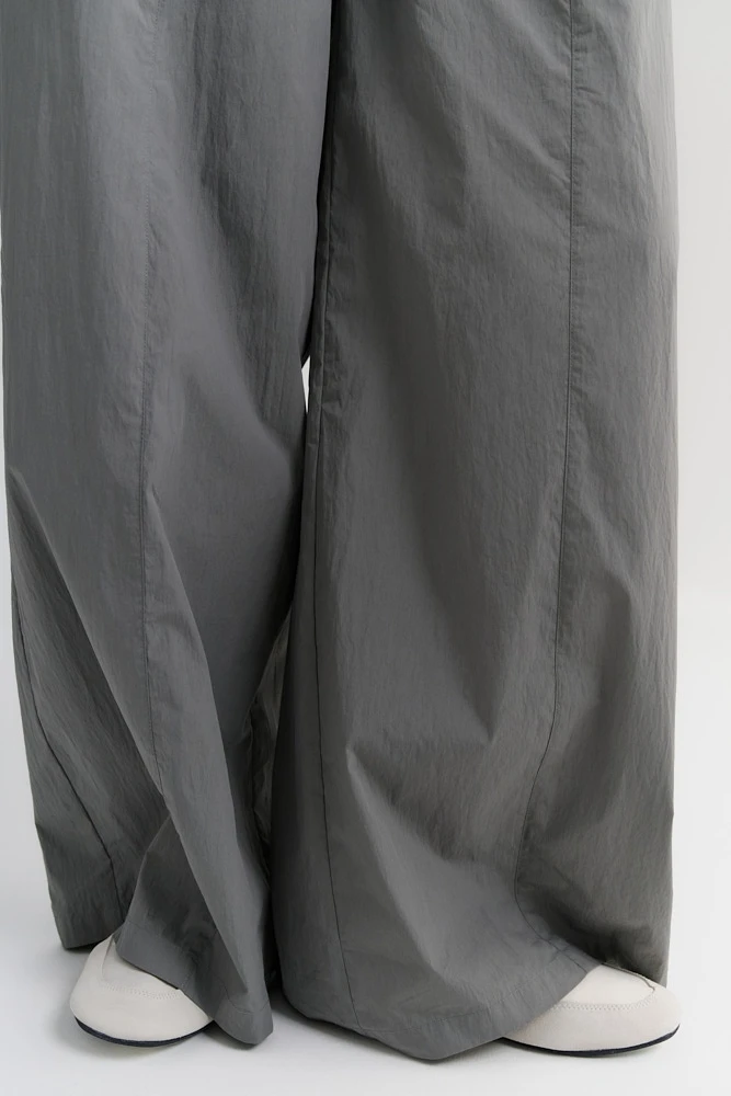 Брюки широкие с эластичным поясом из хлопка