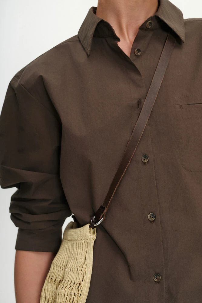 Рубашка прямого силуэта из хлопка