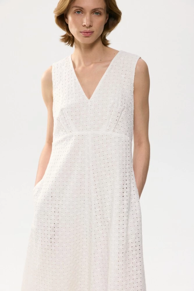 Платье макси из хлопка Broderie Anglaise Платье макси из хлопка Broderie Anglaise