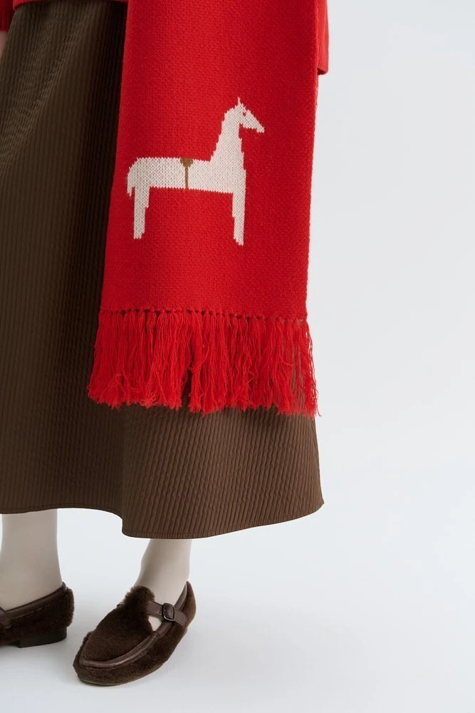 Шарф из шерсти с принтом