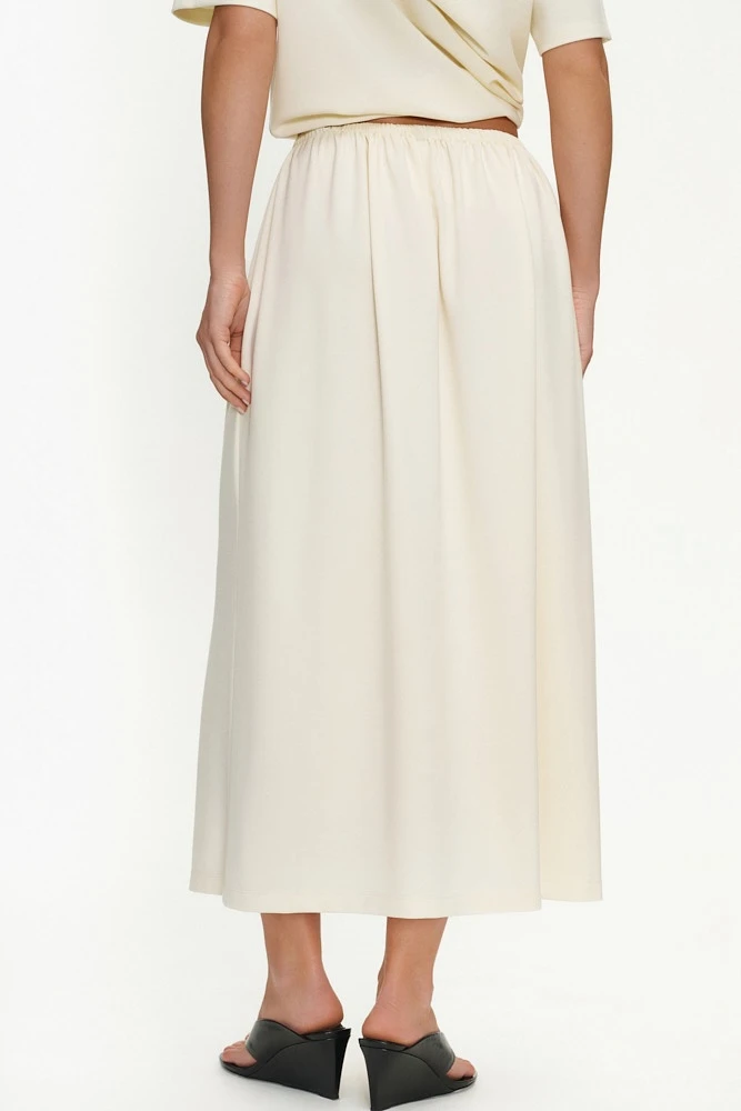 Юбка миди из трикотажа