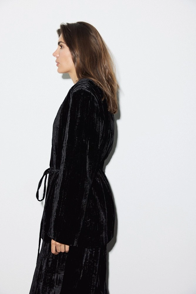 Жакет из жатого бархата