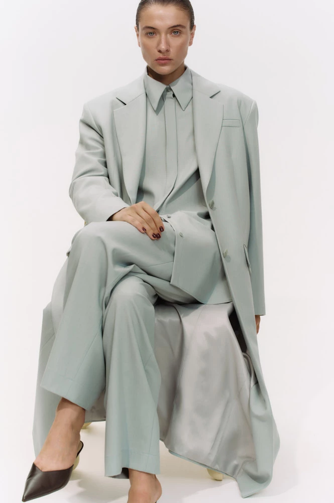 Пальто-жакет из костюмной ткани