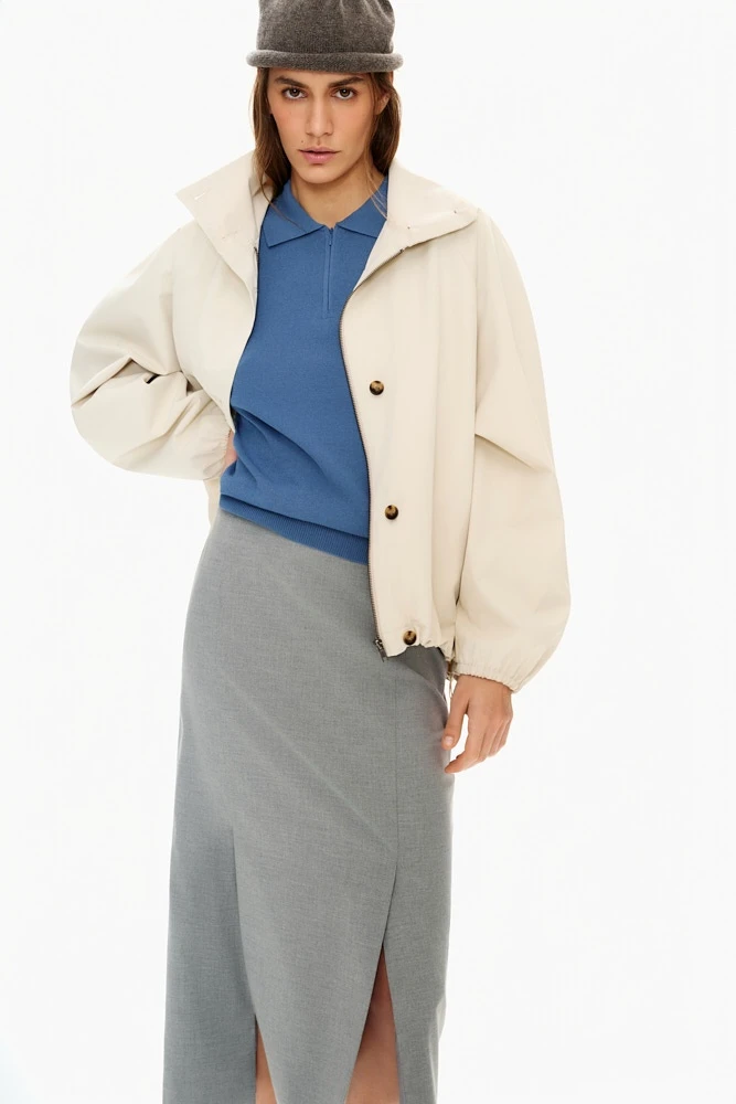 Юбка миди прямого силуэта