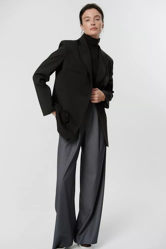 Жакет однобортный из премиальной итальянской шерсти