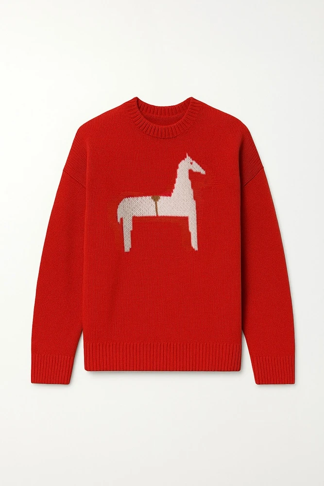 Джемпер из шерсти с принтом