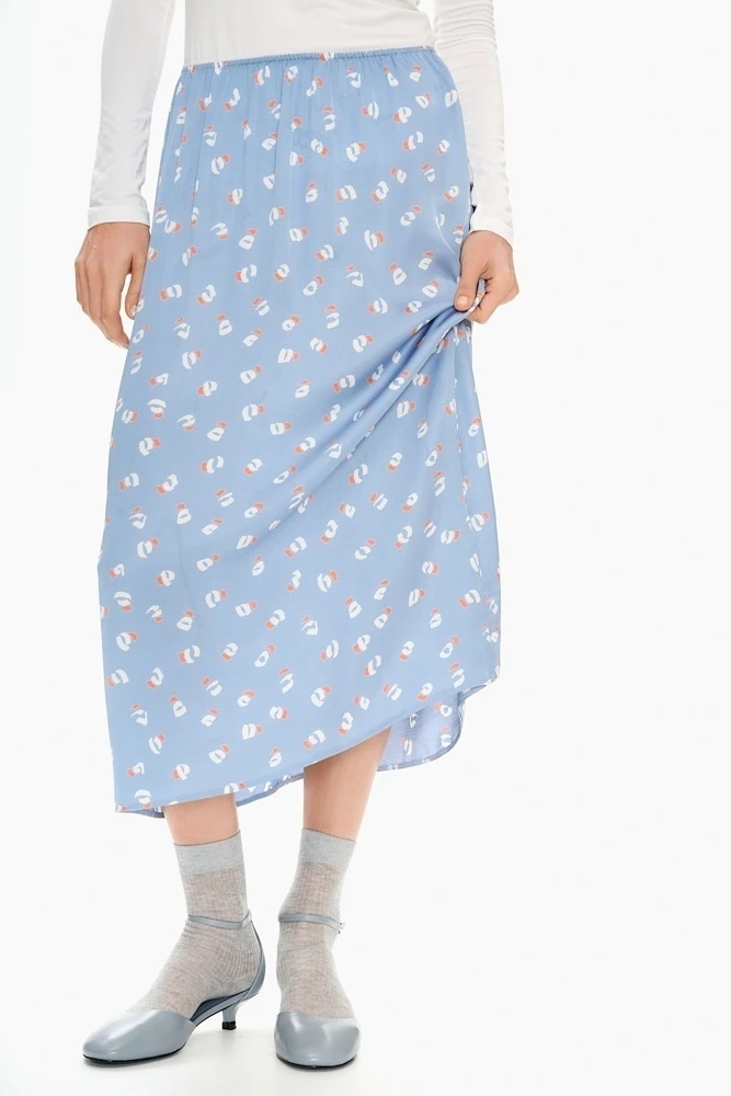 Юбка миди в бельевом стиле с принтом