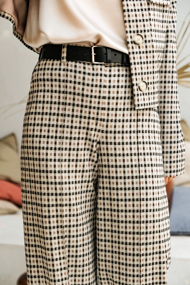 Брюки трикотажные широкие с отстрочкой