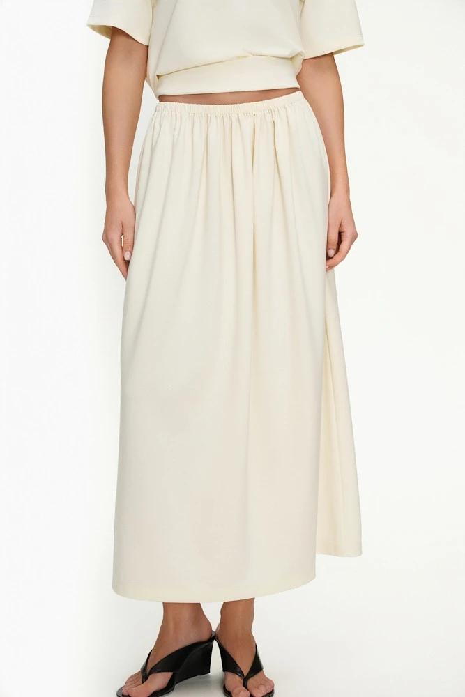 Юбка миди из трикотажа