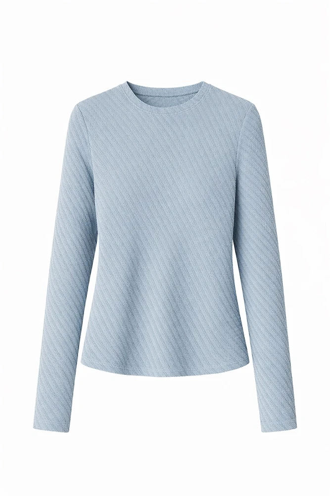 Лонгслив из фактурного трикотажа
