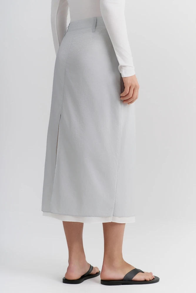 Юбка миди двойная