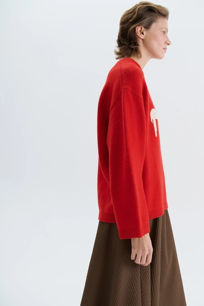 Джемпер из шерсти с принтом