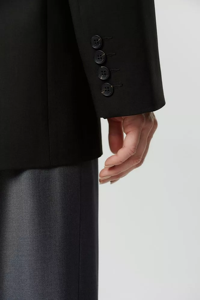 Жакет однобортный из премиальной итальянской шерсти