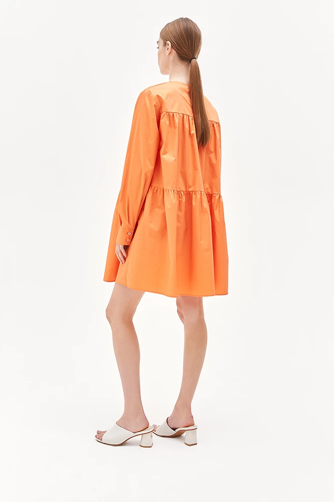 Платье мини с ярусами