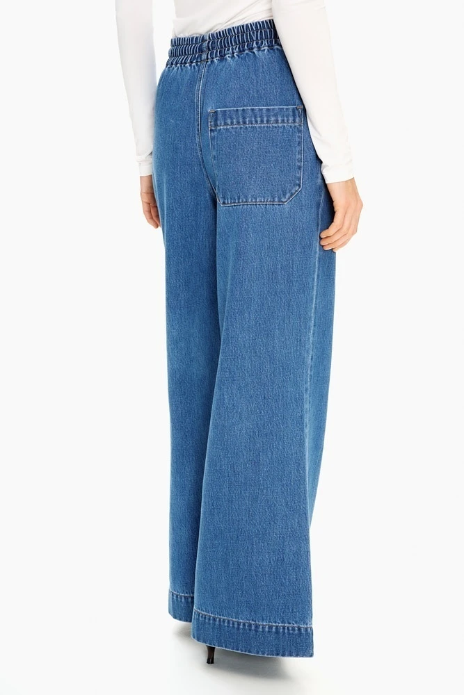 Джинсы широкие на кулиске