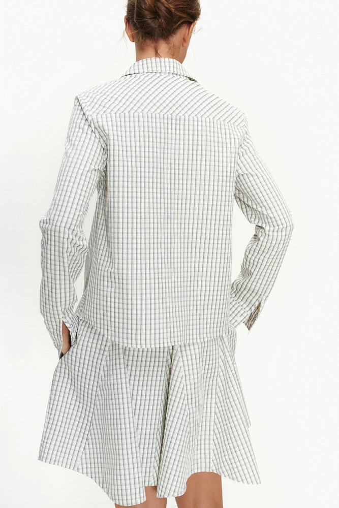 Рубашка малообъемная из хлопка в клетку