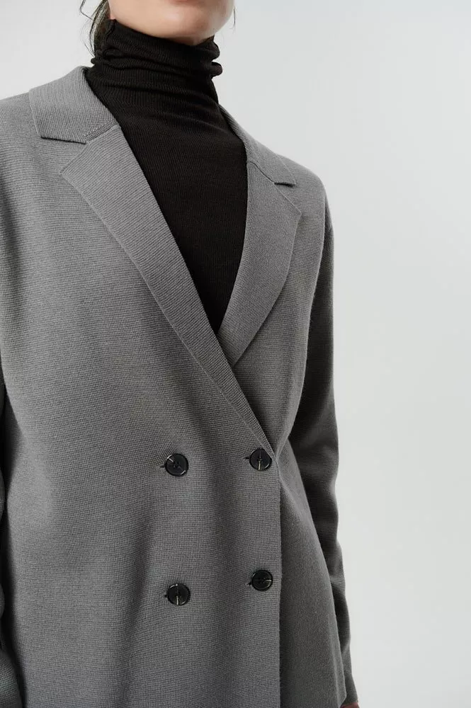 Жакет вязаный с мерсиризованной шерстью