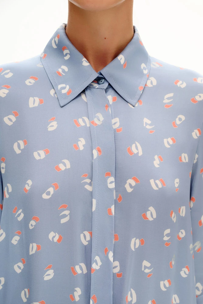 Платье-рубашка миди с поясом