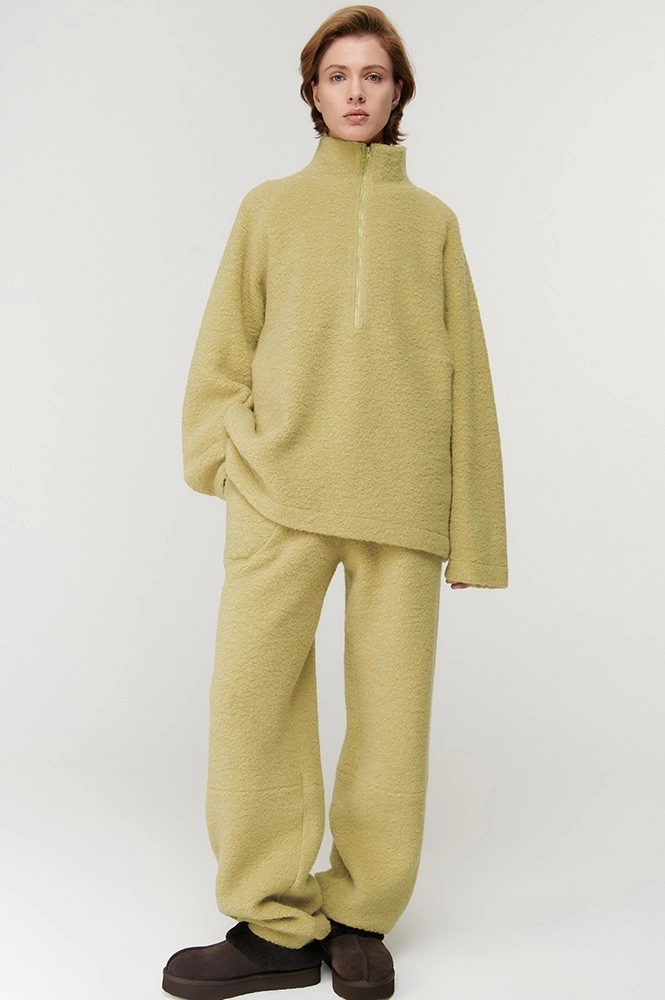 Свитшот на молнии из фактурной шерсти