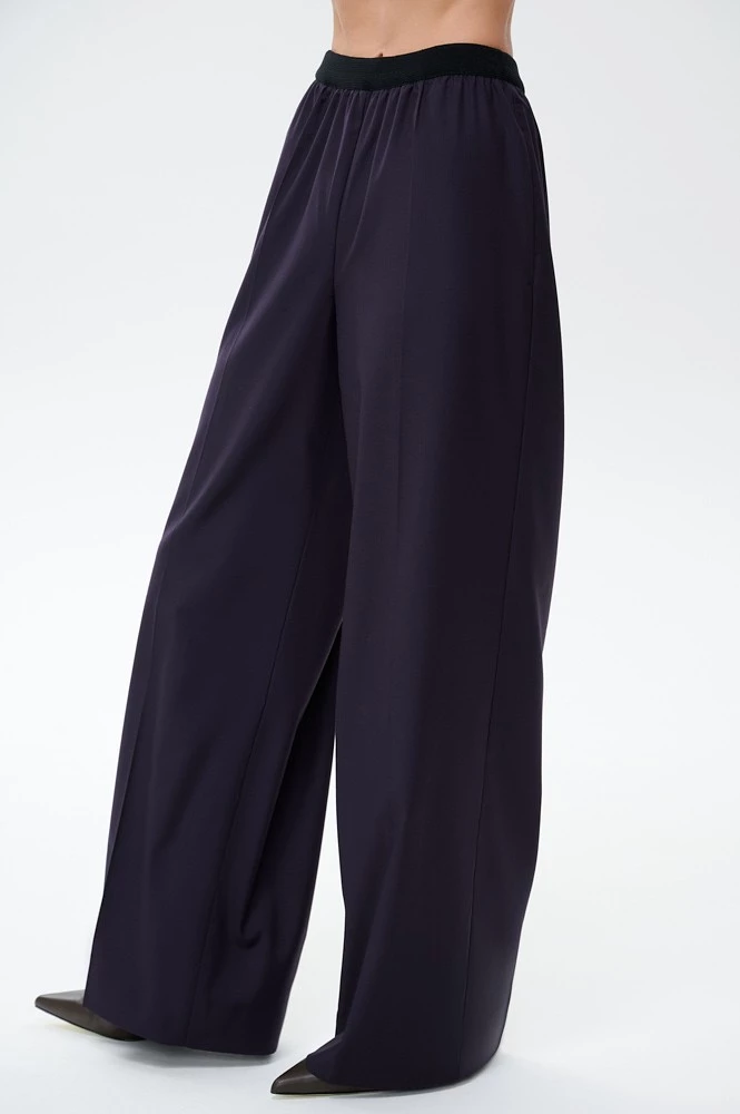 Брюки широкие с эластичным поясом
