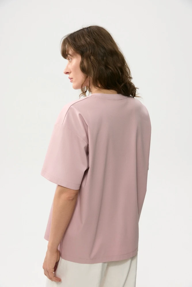 Футболка оверсайз с шёлком