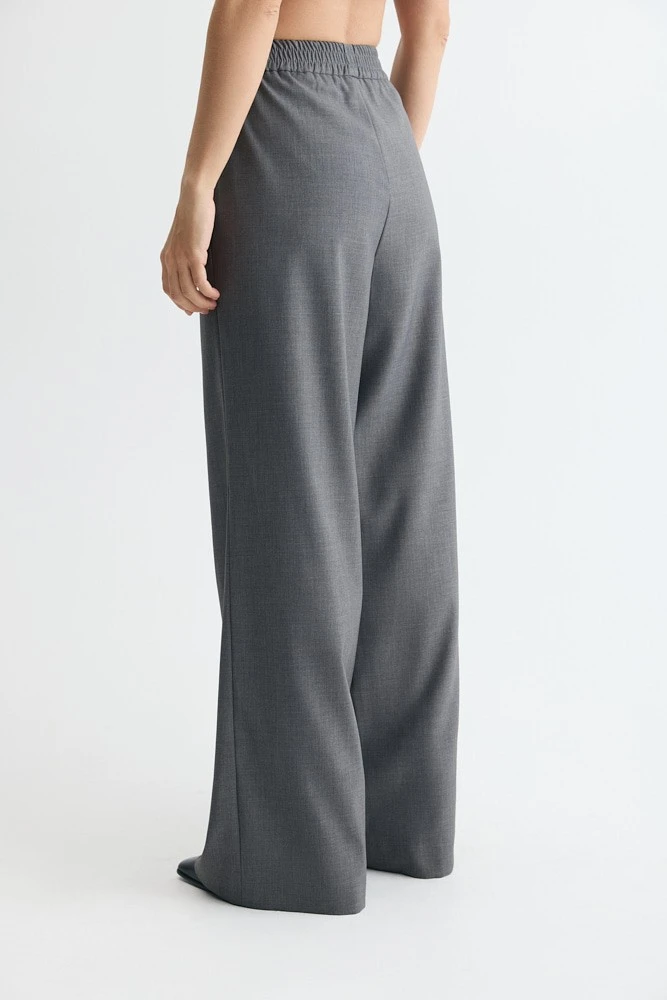 Брюки широкие с эластичным поясом