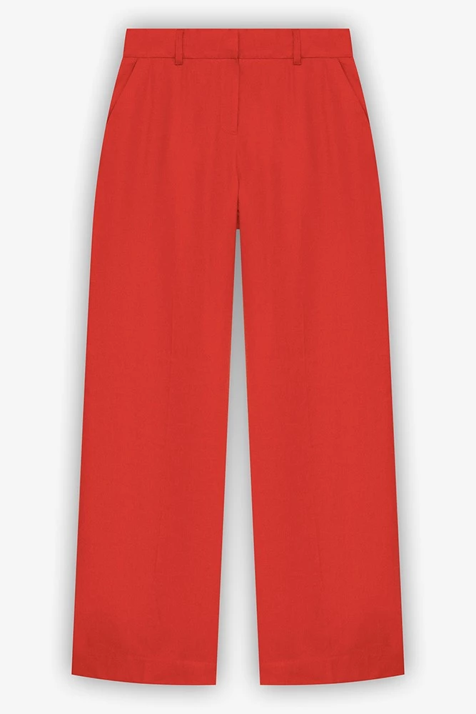 Брюки прямого кроя изо льна