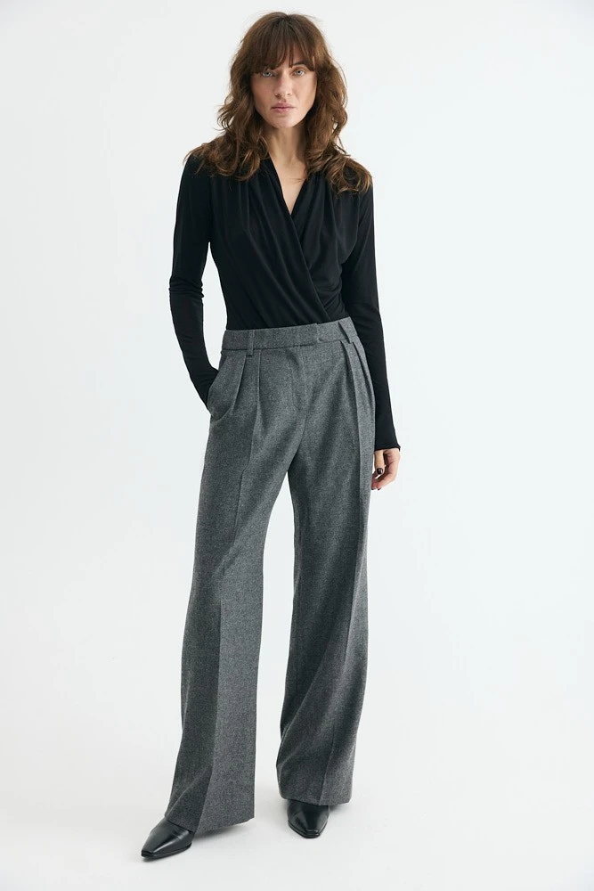 Боди из вискозного трикотажа с шерстью