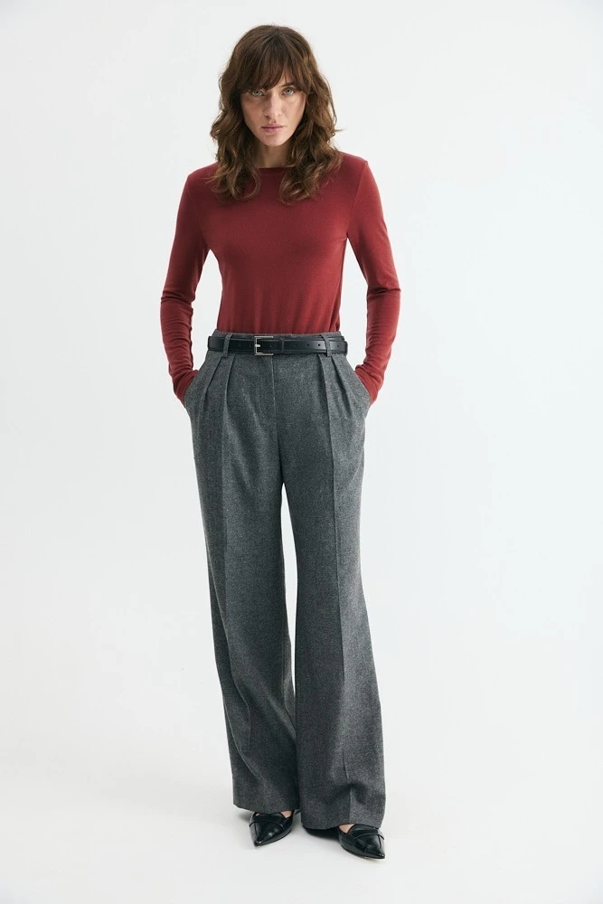 Лонгслив трикотажный с шерстью