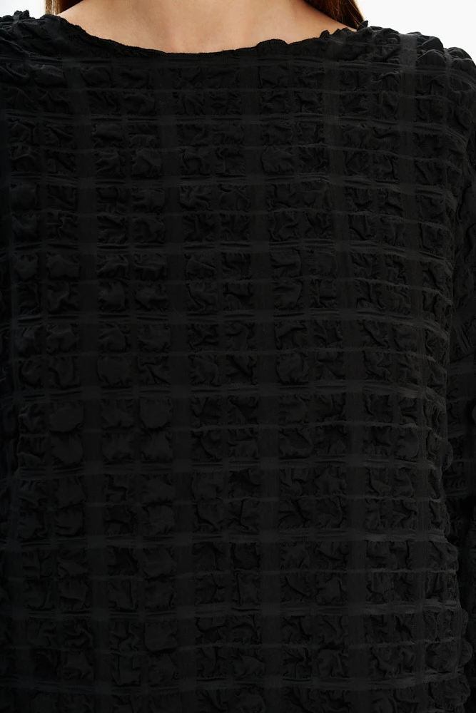 Лонгслив базовый из жатой ткани