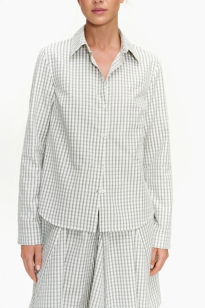 Рубашка малообъемная из хлопка в клетку